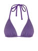 ZAFUL Haut de Bikini Triangle Métallique Brillant L Pourpre