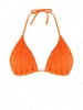 ZAFUL Haut de Bikini Triangle Plissé S Orange