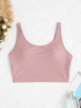 ZAFUL Haut de Tankini Court Côtelé M Rose clair