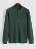 ZAFUL Haut Henley Texturé avec Poche en Avant Xl Vert profond