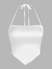ZAFUL Haut Noué Au Dos à Col Halter Xl Blanc