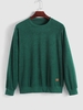 ZAFUL Haut Texturé en Couleur Unie Patch en Torchon S Vert profond