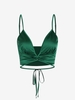 ZAFUL Haut Triangle en Satin S Vert