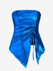 ZAFUL Haut Tube Asymétrique Sanglé S Bleu