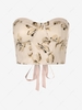 ZAFUL Haut Tube Rembourré Fleur Style Corset à Lacets Xl Café lumière