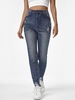 ZAFUL Jean Moulant Déchiré à Ourlet Effrangé Xl Bleu profond