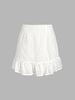 ZAFUL Jupe Broderie Anglaise de Grande Taille à Volants