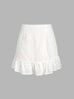 ZAFUL Jupe Broderie Anglaise de Grande Taille à Volants