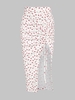 ZAFUL Jupe Mi-Longue Moulante Côtelée Fleurie Fendue en Tricot M Blanc