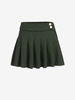 ZAFUL Jupe Plissée Décorée de Fausse Perle à Taille Basse M Vert profond
