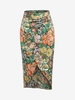 ZAFUL Jupe Tulipe Superposée Fleurie Carrée M Vert profond