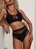 ZAFUL Maillot de Bain Bikini Ajouré à Double Couches Trois Pièces M Noir