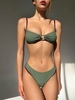 ZAFUL Maillot de Bain Bikini Contrasté Anneau en O M Vert profond