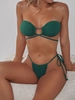 ZAFUL Maillot de Bain Bikini Convertible Côtelé S Vert profond