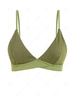 ZAFUL Maillot de Bain Bikini Côtelé Croisé en Blocs de Couleurs Deux Pièces M Vert