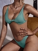 ZAFUL Maillot de Bain Bikini Côtelé Noué S Vert mer