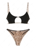 ZAFUL Maillot de Bain Bikini Découpé en Forme de Girafe et D
