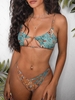 ZAFUL Maillot de Bain Bikini Découpé Fleuri en Forme D