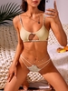 ZAFUL Maillot de Bain Bikini Découpé Léopard en Forme D