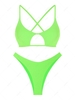 ZAFUL Maillot de Bain Bikini Echancré Texturé en Forme D