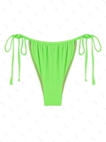 ZAFUL Maillot de Bain Bikini Feuille Texturé Noué à Côté M Vert