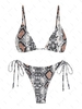 ZAFUL Maillot de Bain Bikini Peau de Serpent S Multi a