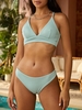 ZAFUL Maillot de Bain Bikini Sirène Texturé Tressé L Vert clair
