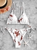 ZAFUL Maillot de Bain Bikini Teinté à Cordon S Sépia