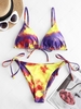 ZAFUL Maillot de Bain Bikini Teinté à Cordon S Violet buisson