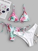 ZAFUL Maillot de Bain Bikini Teinté à Jambe Haute Trois Pièces S Multi a