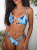 ZAFUL Maillot de Bain Bikini Teinté Découpé en Forme D