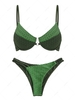 ZAFUL Maillot de Bain Bikini Texturé Bicolore Nid D