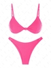 ZAFUL Maillot de Bain Bikini Texturé Noué Cheeky L