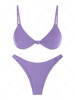 ZAFUL Maillot de Bain Bikini Texturé Noué Cheeky L Concorde