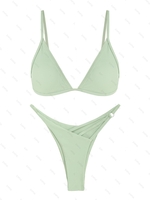 ZAFUL Maillot de Bain Bikini Triangulaire à Bretelle S Vert clair