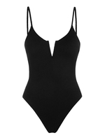 ZAFUL Maillot de Bain Côtelé à Armature en V Une-Pièce Xl Noir
