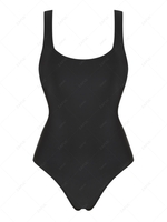 ZAFUL Maillot de Bain Découpé Carré Une-Pièce S Noir