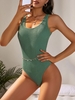 ZAFUL Maillot de Bain de Base Gainant Texturé Une-Pièce S Vert clair