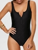 ZAFUL Maillot de bain dos nu avec zip avant M Noir