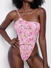ZAFUL Maillot de Bain Fleuri Imprimé Une-Pièce M Rose léger