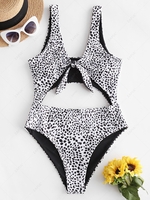 ZAFUL Maillot de Bain Léopard Découpé Une-Pièce M Multi a