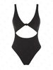 ZAFUL Maillot de Bain Une-Pièce Noué Texturé M Noir