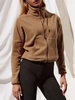 ZAFUL Manteau Goutte Epaule avec Poches en Laine L Orange tigre