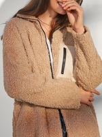 ZAFUL Manteau Goutte Épaule avec Poche S Café lumière