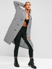 ZAFUL Manteau Long à Carreaux L Blanc