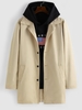ZAFUL Manteau Trench avec Simple Boutonnage en Couleur Unie L Café lumière
