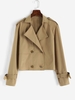 ZAFUL Manteau Trench Court à Manches Raglan S Café lumière