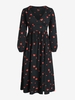 ZAFUL Maxi Robe Cœur à Taille Empire de Grande Taille à Manches Lanternes