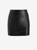 ZAFUL Mini-Jupe à Rabat Détaillé en Faux Cuir M Noir
