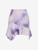 ZAFUL Mini Jupe Asymétrique Teintée L Pourpre